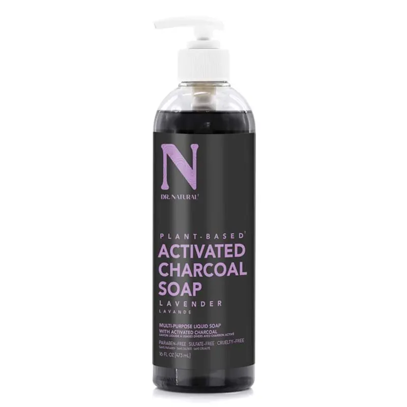 While Supplies Last Dr. Natural Charcoal Liquid Soap Lavender 473ml