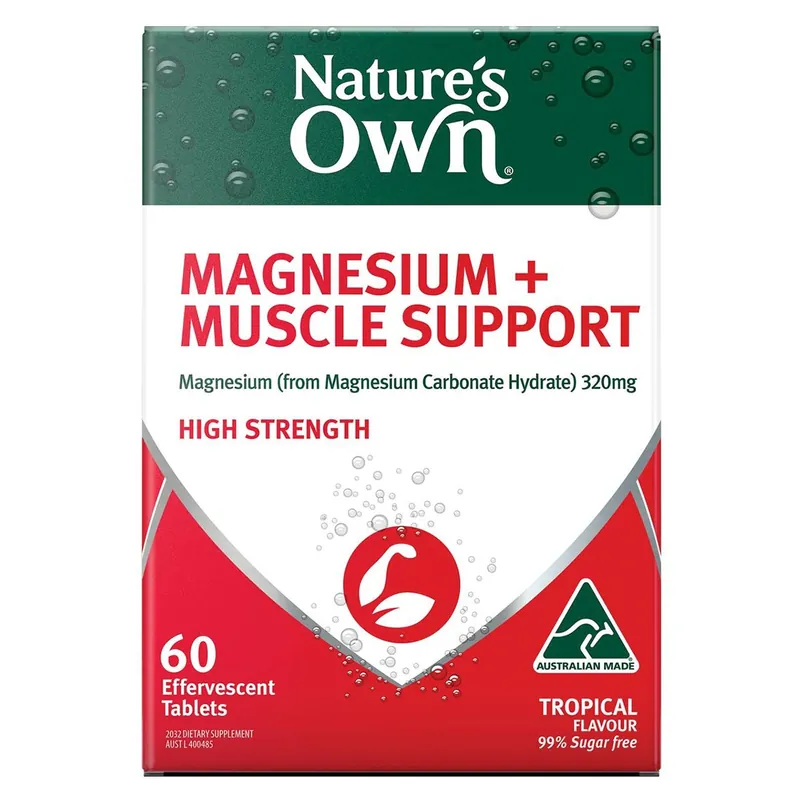 Nature's Own Effervescent Magnesium + Muscle Support Tablets 60 Pack Place Order