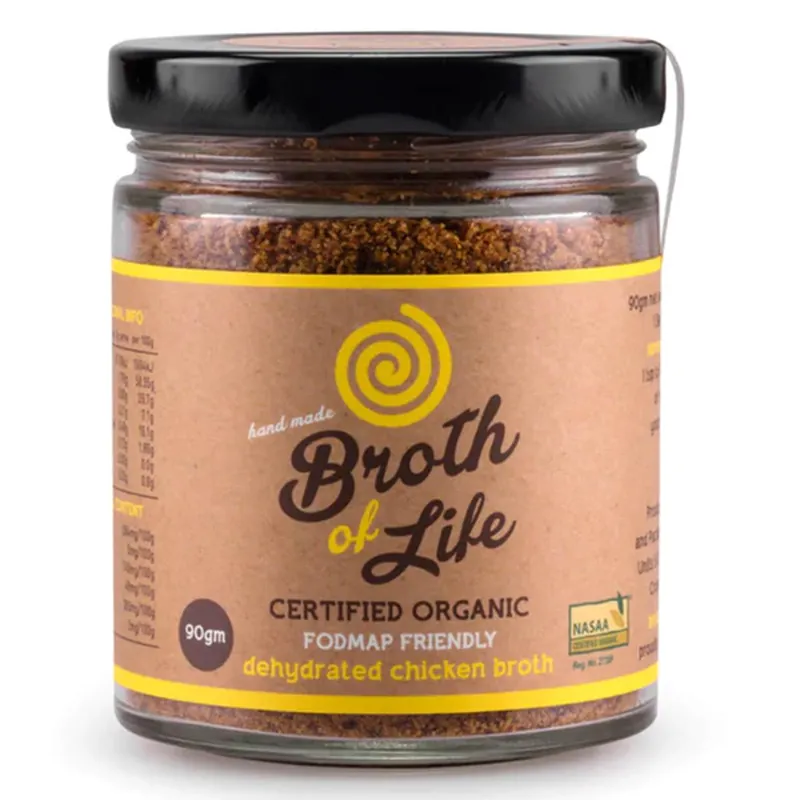 Direct From Factory Broth Of Life Organic Chicken Bone Broth Fodmap Friendly 90g