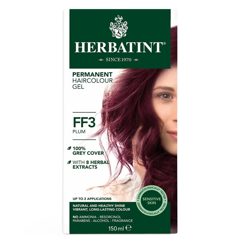 Limited Offer Herbatint Permanent Hair Colour Gel FF3 Plum 150ml