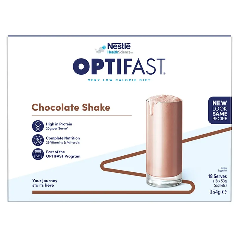 Hassle-Free Returns Optifast VLCD Shake Chocolate 18 x 53g
