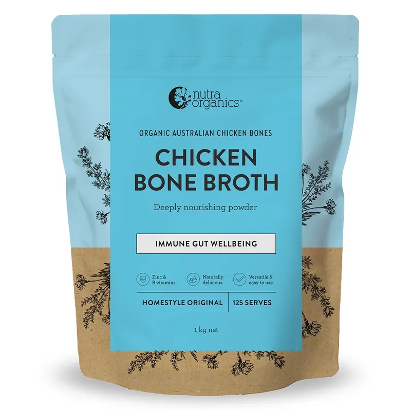 Certified Nutra Organics Chicken Bone Broth Homestyle Original 1kg