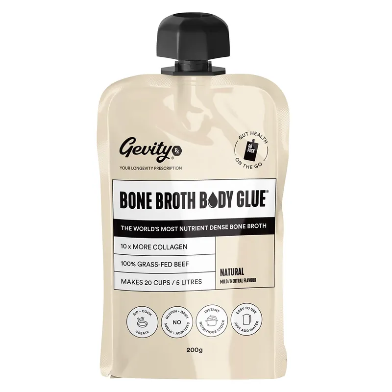 Luxury Gevity Rx Bone Broth Body Glue On The Go Natural 200g