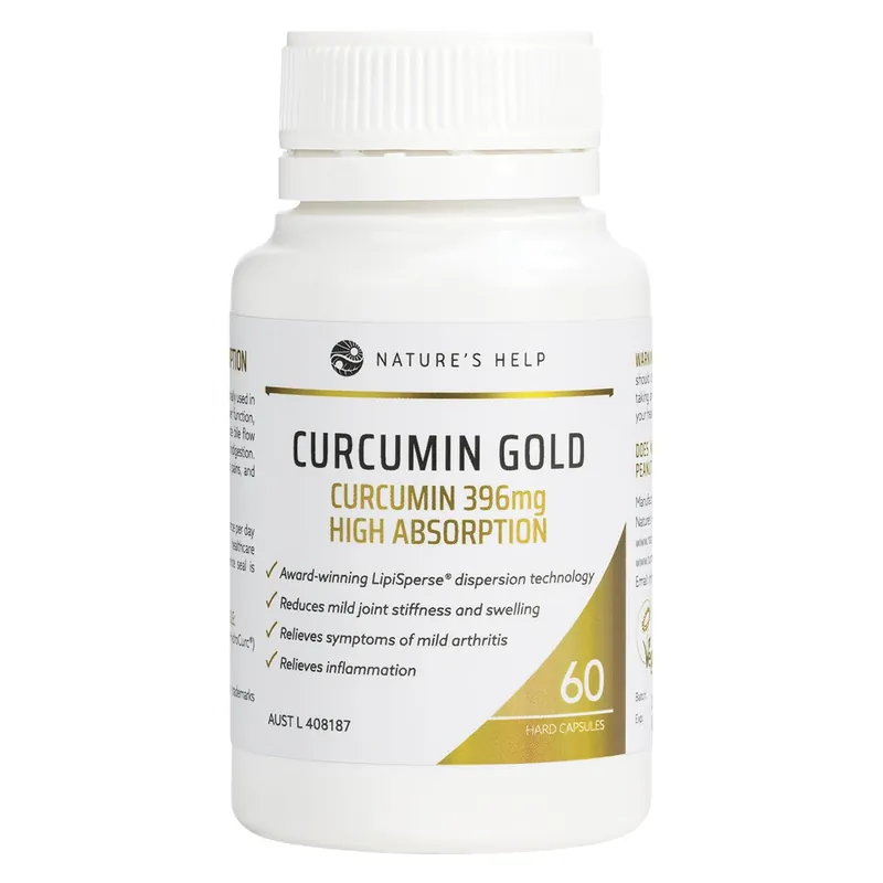 Nature's Help High Absorption Curcumin Gold 396mg – 60 Capsules Clearance