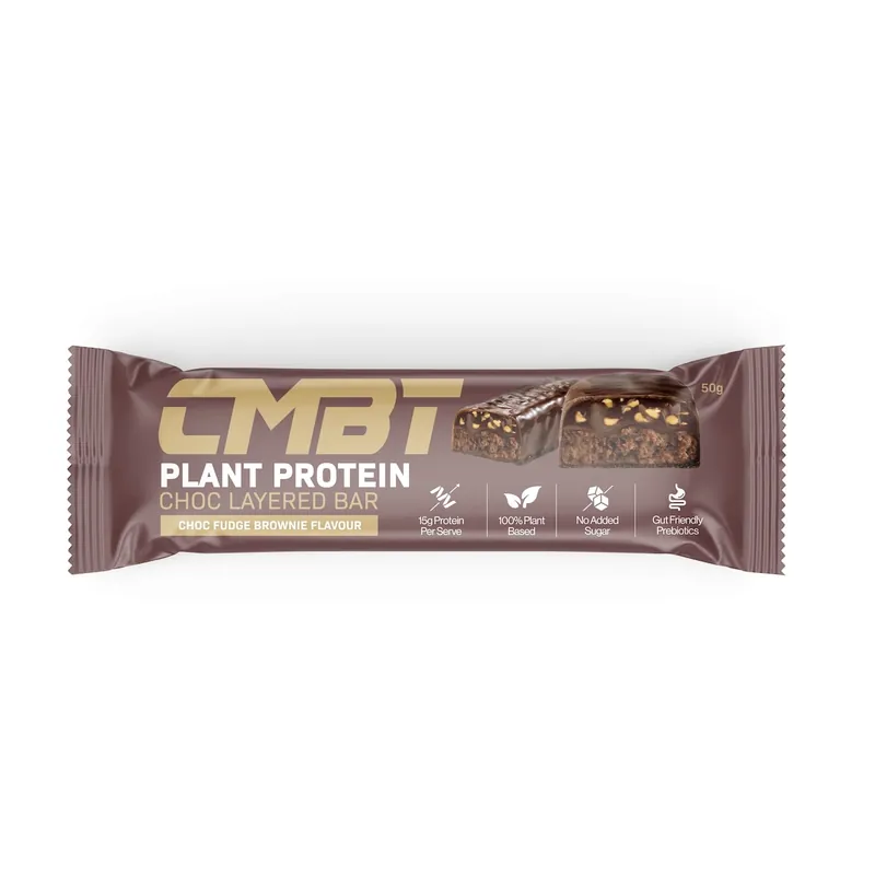 Grab Now CMBT Layered Plant Protein Bar – Chocolate Fudge 12 x 50g
