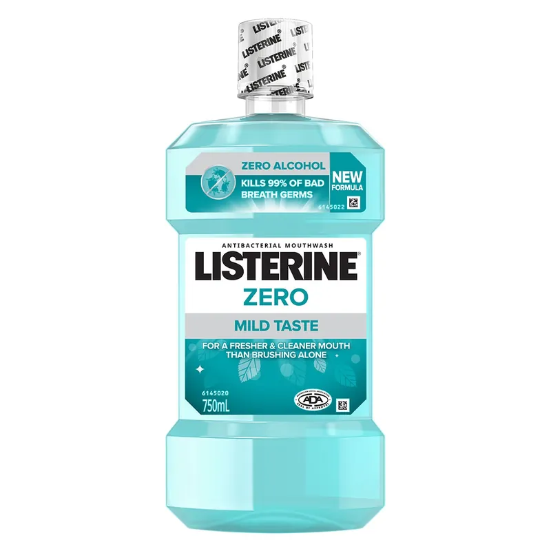 Deal Listerine Zero Alcohol Antibacterial Mouthwash 750ml