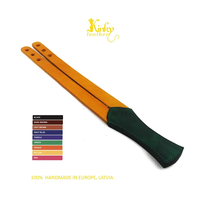 Handmade Leather Two Finger Tawse: BDSM Impact Toy, Custom Colors – Spicerack Market Must Have