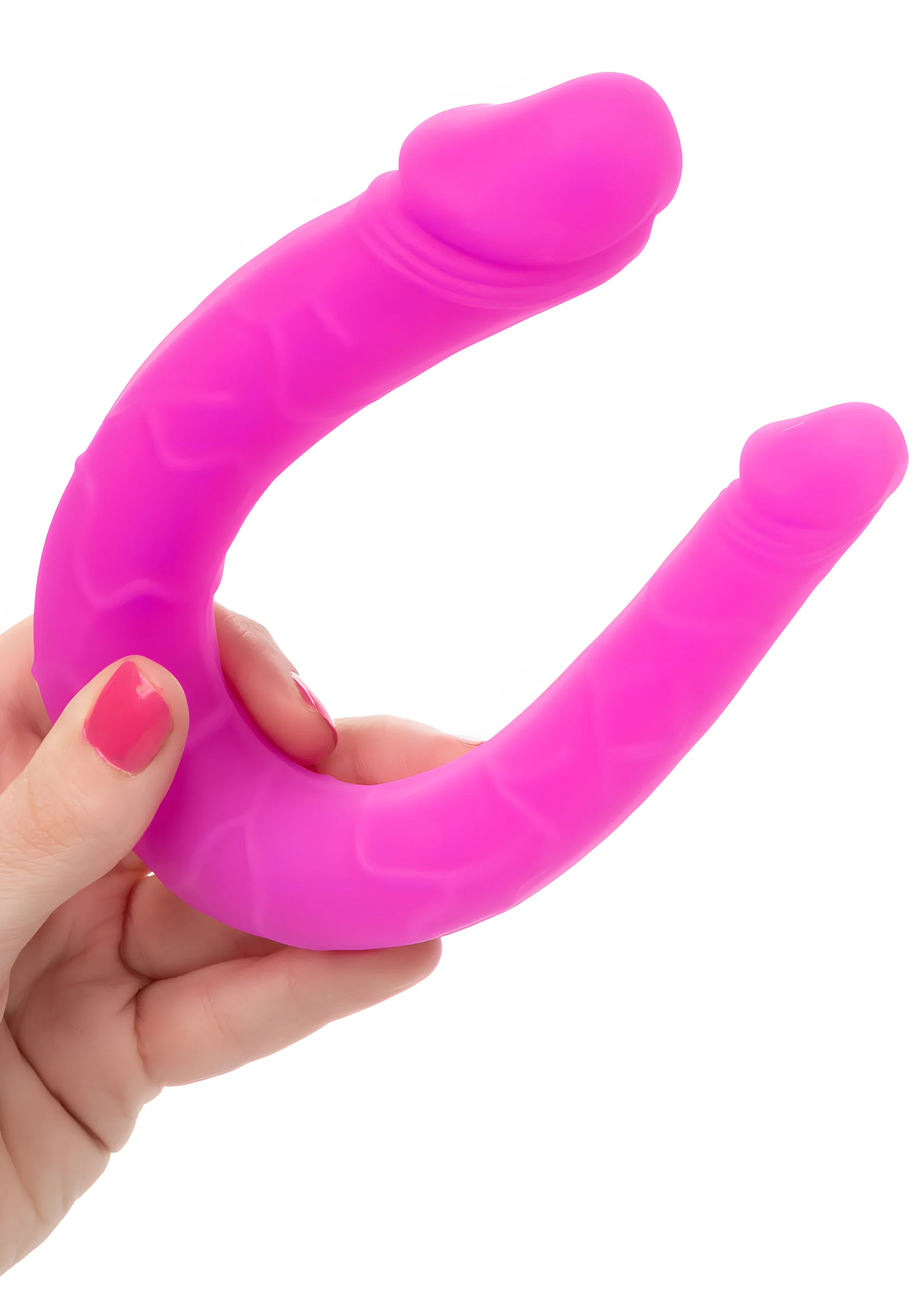 Silicone Double Dong AC DC Dong Pink