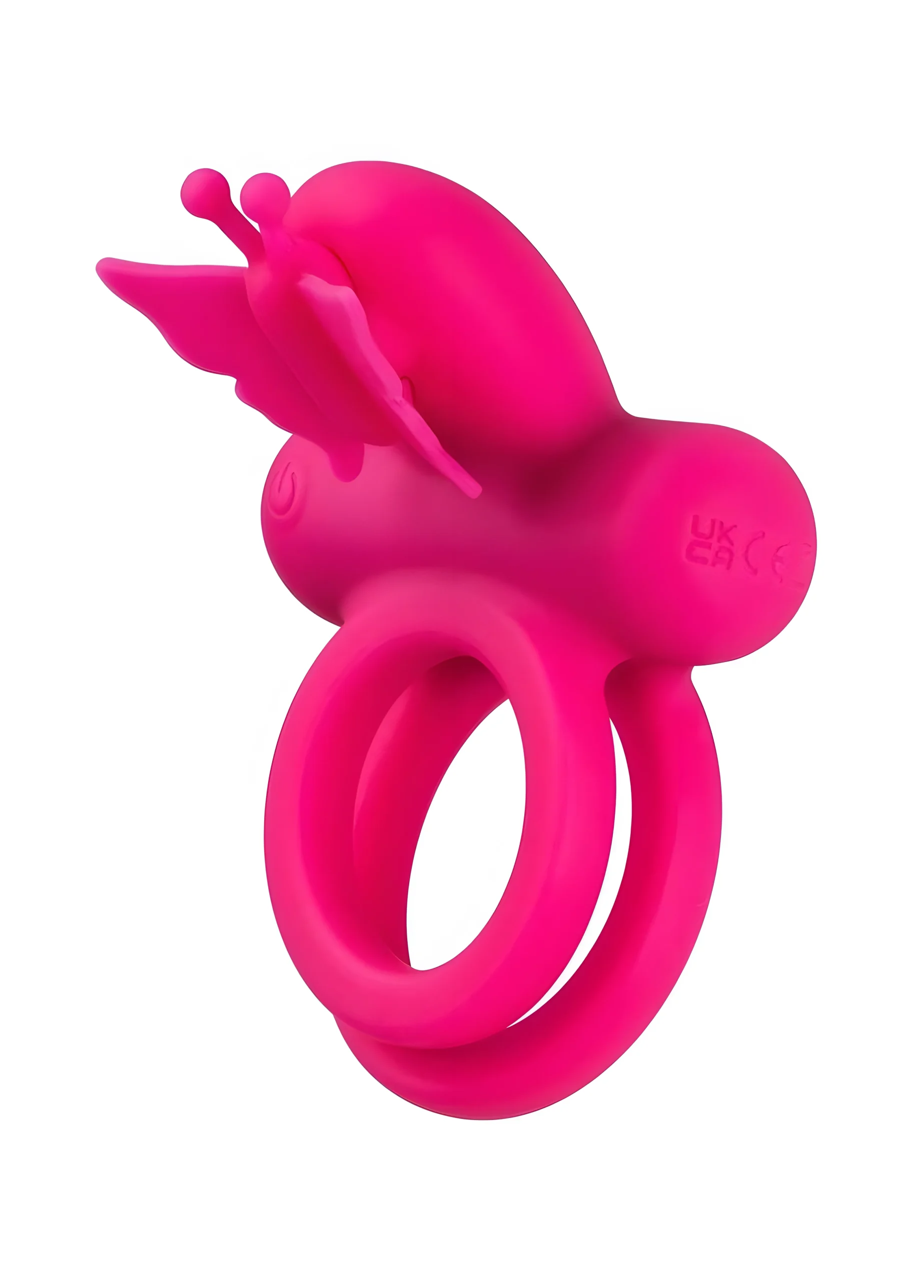 Silicone Rechargeable Dual Butterfly Ring