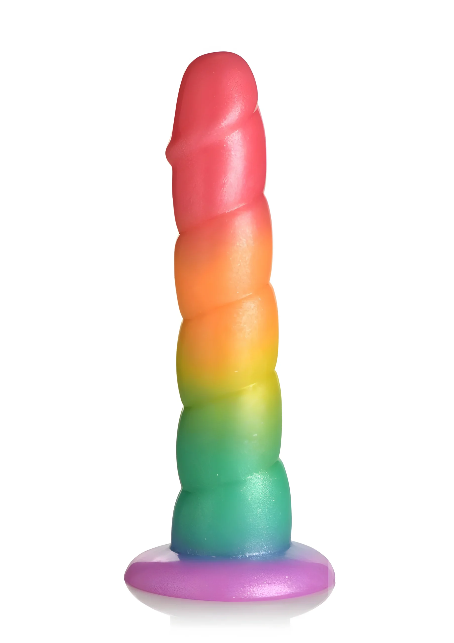 Simply Sweet Rainbow Swirl Dildo