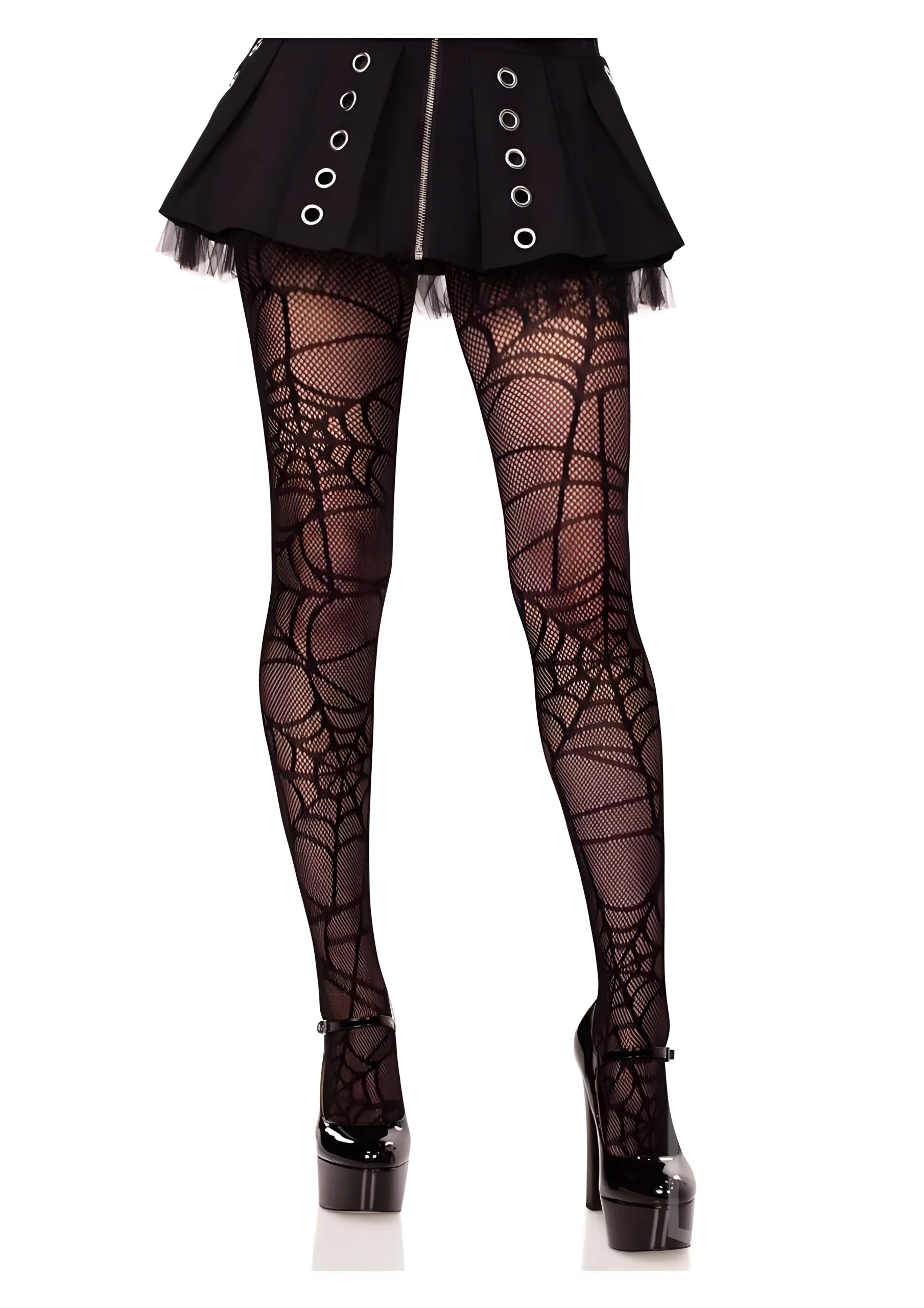 Spiderweb Net Tights Black