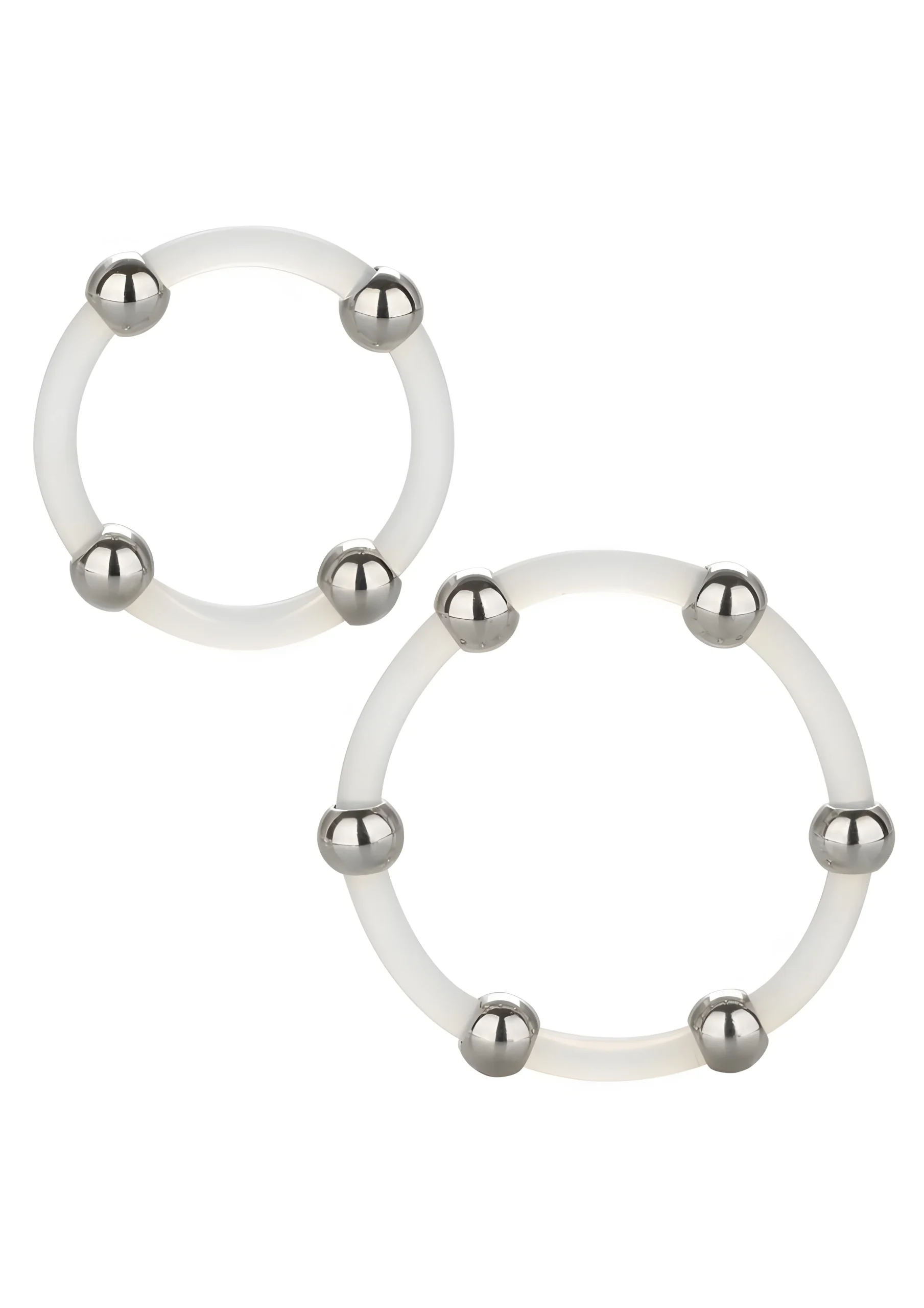 Steel Beaded Ring Set