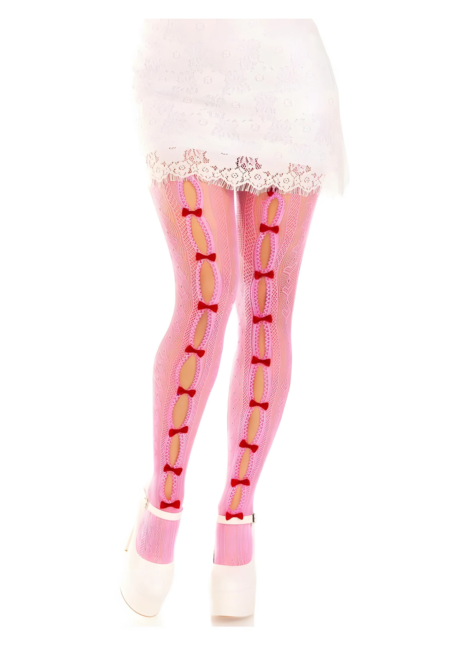 Pink Sweetheart Striped Tights