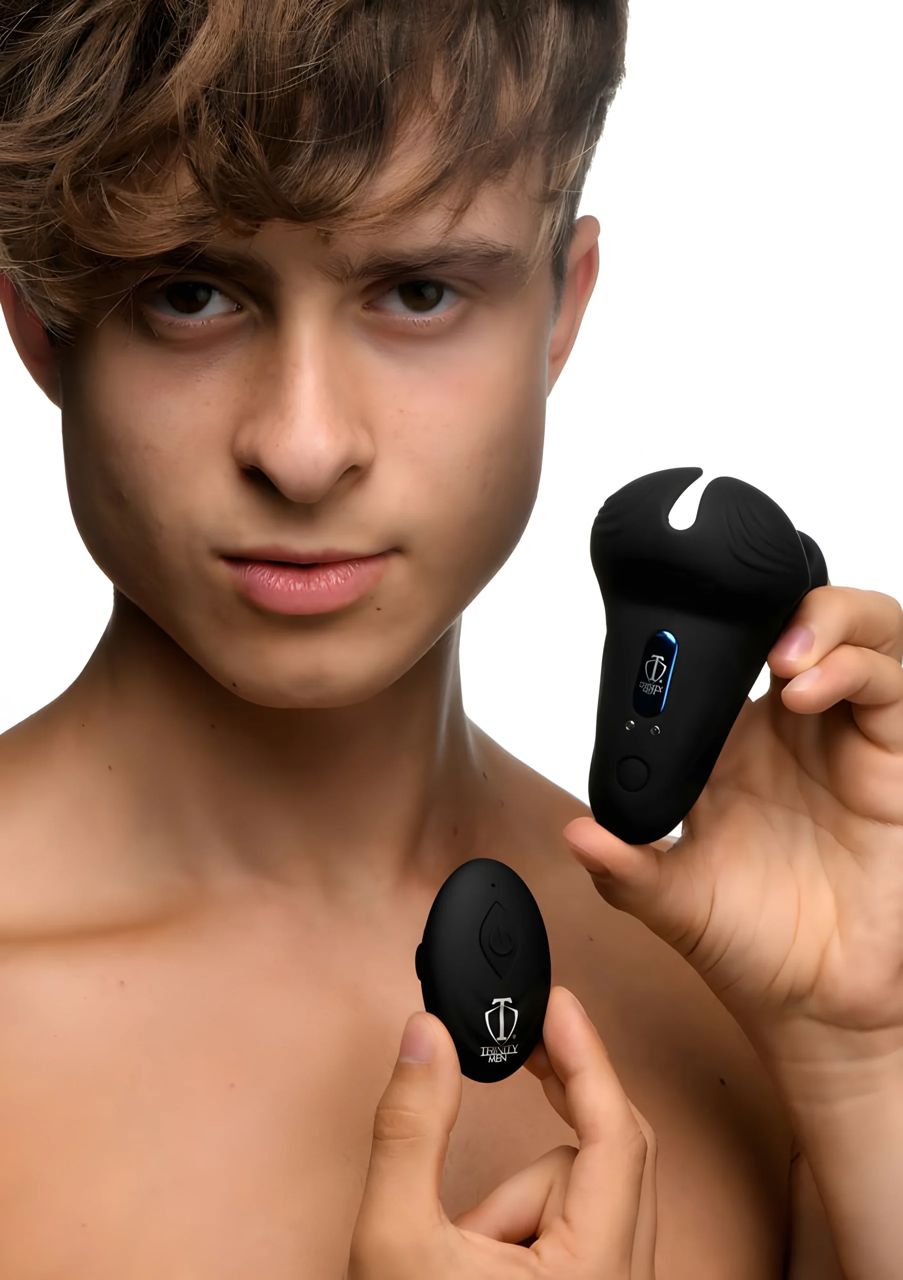 Vibrating Silicone Cock Ring With Taint Stim and Remote