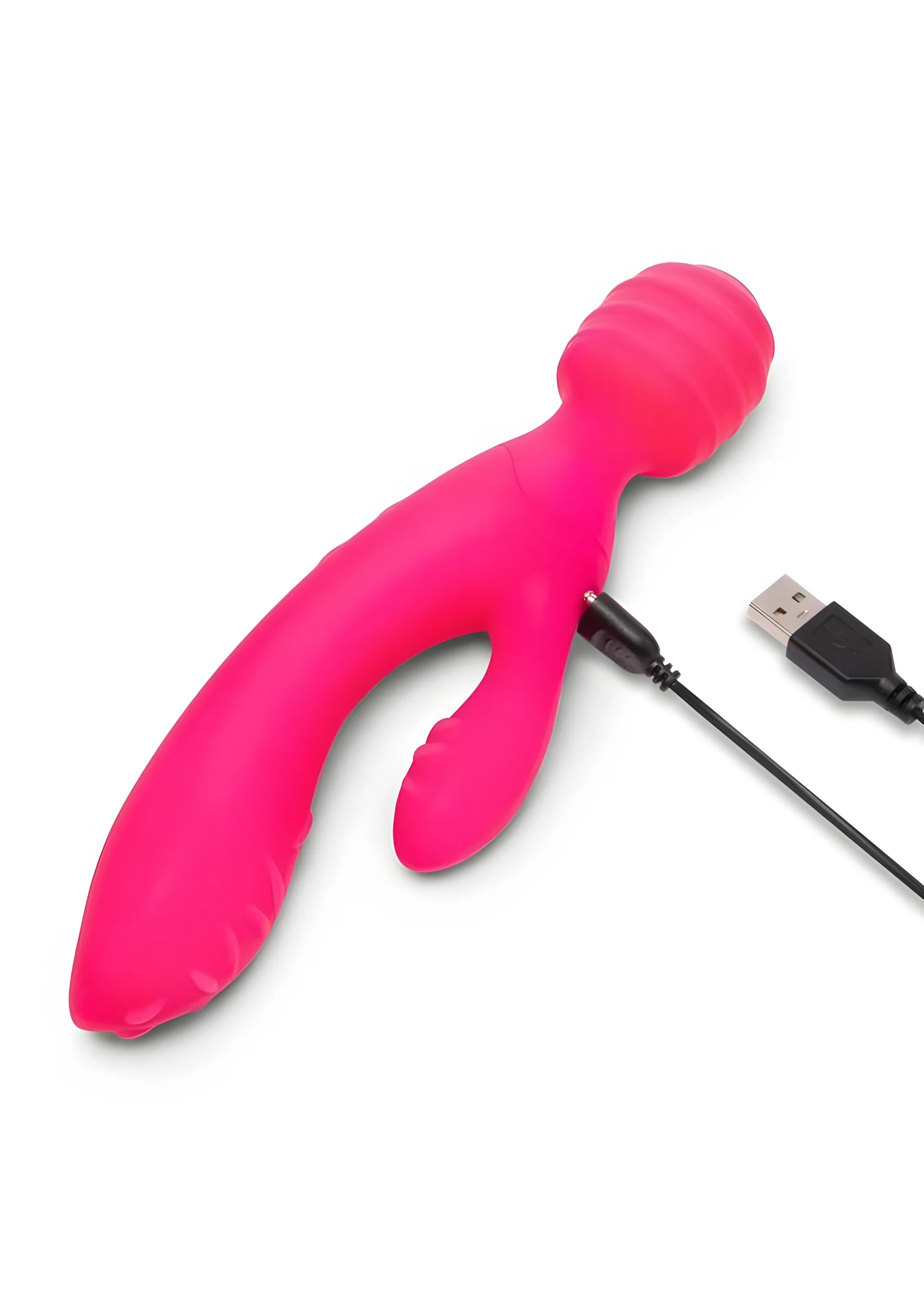 Tri Delight Dual Ended Triple Stim Wand and Rabbit Vibrator