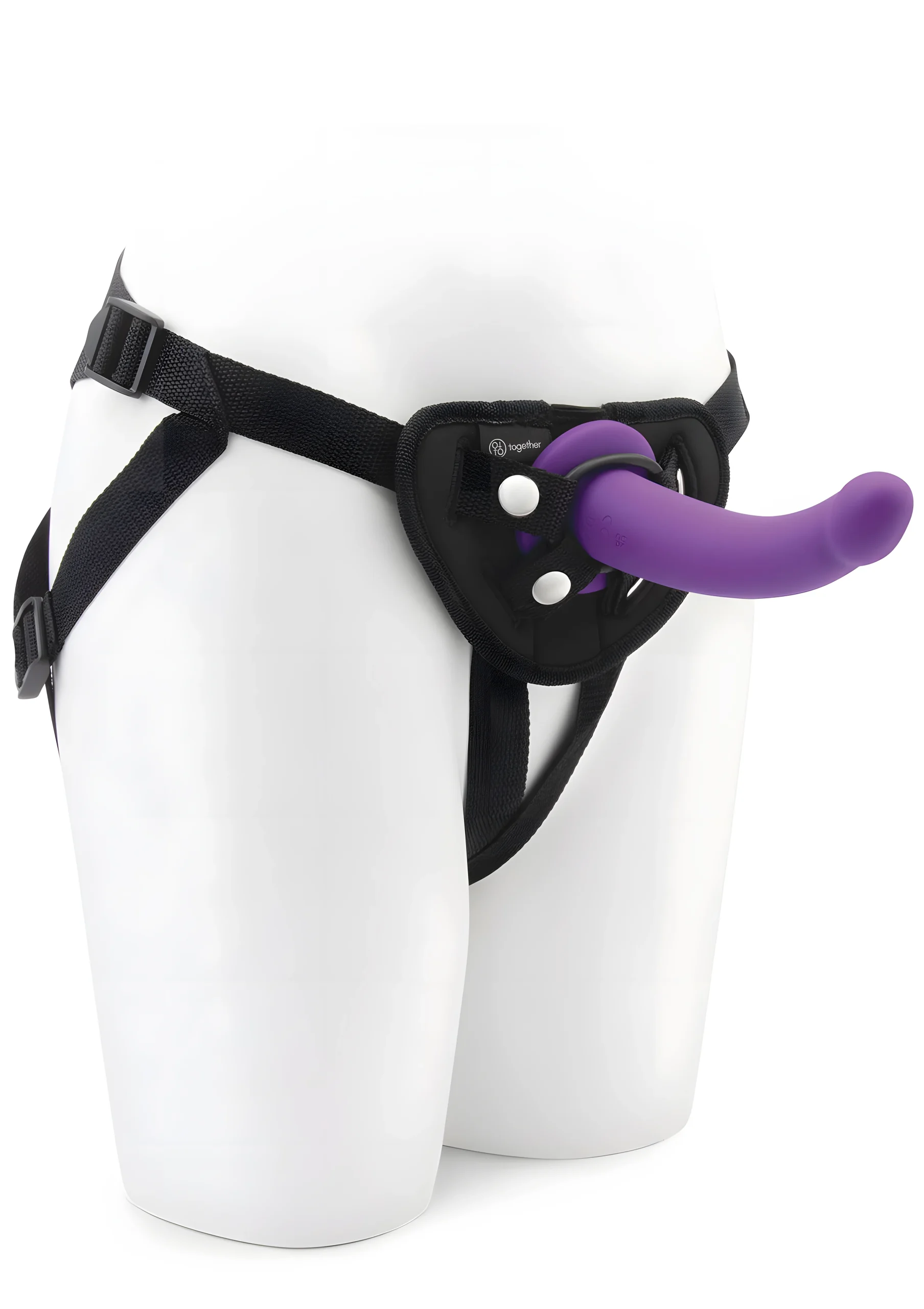 Tilt 6.5 Inch Vibrating Silicone Dildo and Harness Set