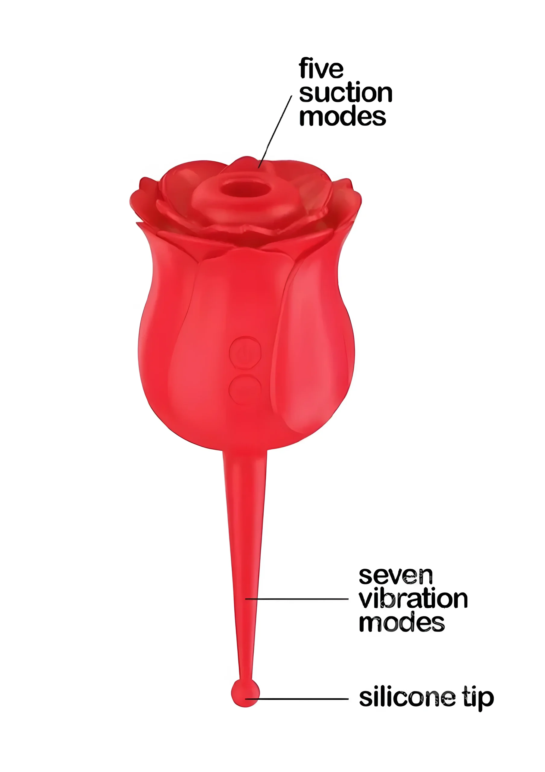 Wild Rose Rechargeable Silicone Suction Vibrator