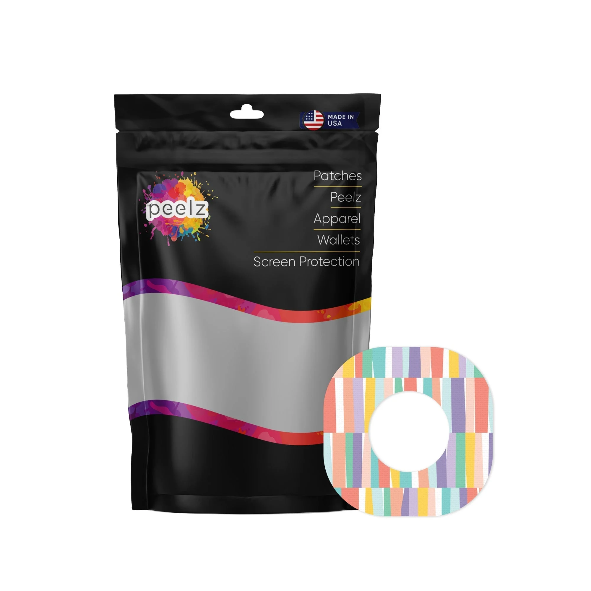 All Sortsa Stripes Dexcom G7 and Stelo Patch Tape - Pump Peelz