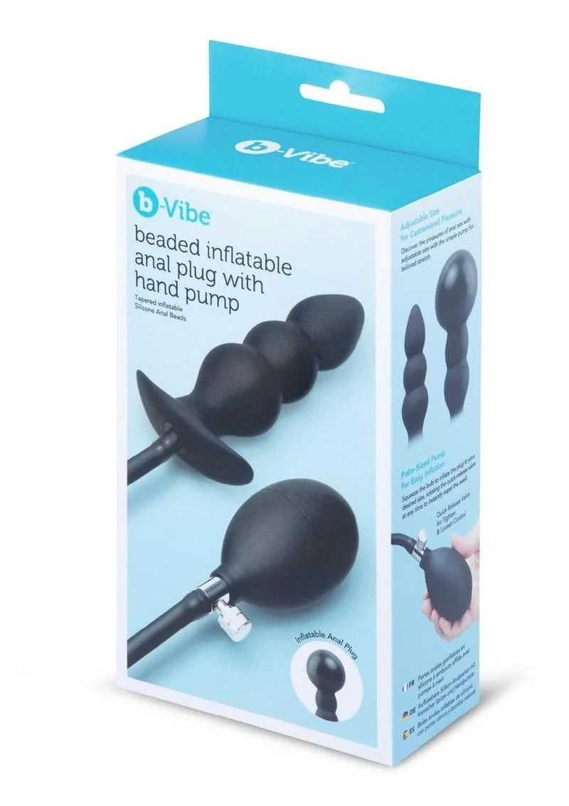 B-Vibe Beaded Inflatable Silicone Anal Plug