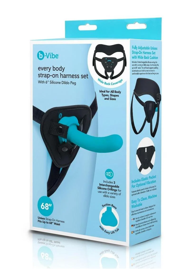 B Vibe Everybody Strap-On Harness Set with Silicone Dildo Peg