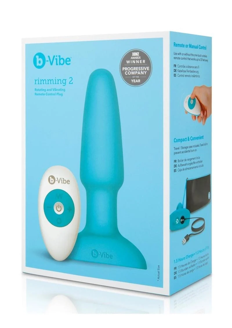 B-Vibe Rimming Plug 2 Rechargeable Silicone Anal Plug