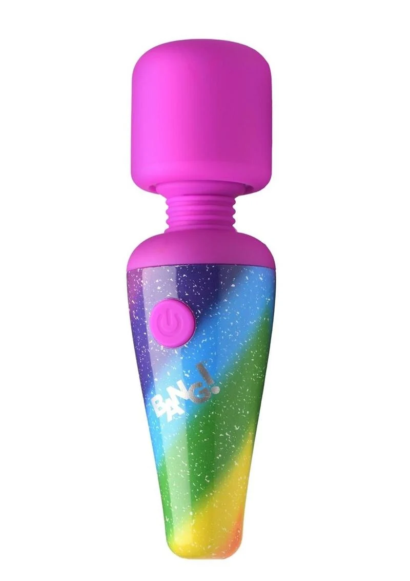 Bang! Rainbow Mini Wand Rechargeable Silicone Vibrator
