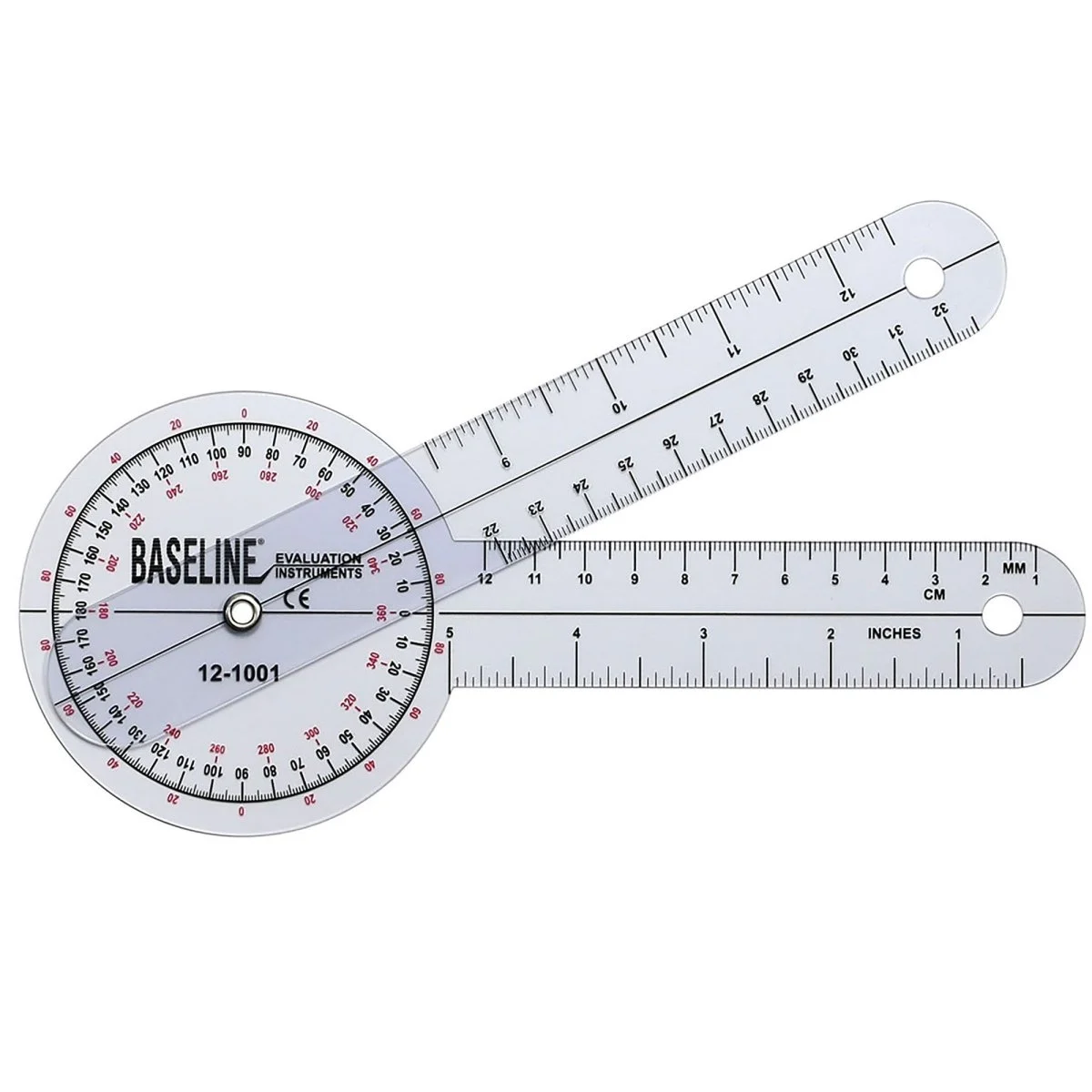 Baseline 360° Head Plastic Goniometer, 8 Inch Arms