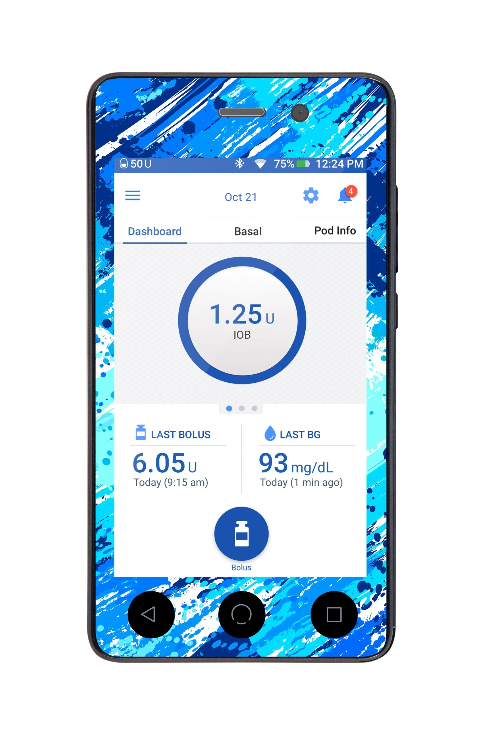 Beta Blue Sticker Sticker for Omnipod DASH PDM – Pump Peelz