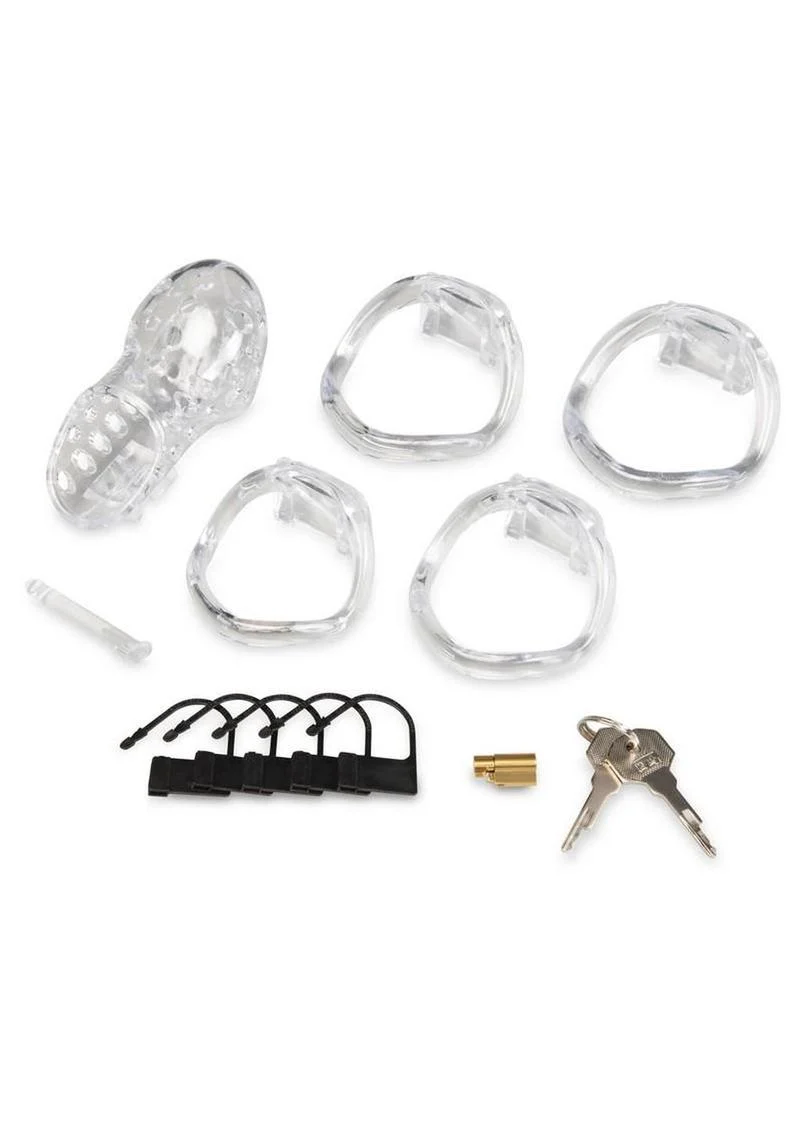 Blueline Acrylic See Thru Chastity Cock Cage