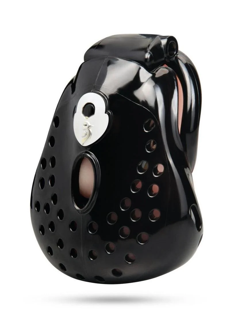 Blueline Full Coverage Cock and Balls Locked Up Chastity Cage Trap