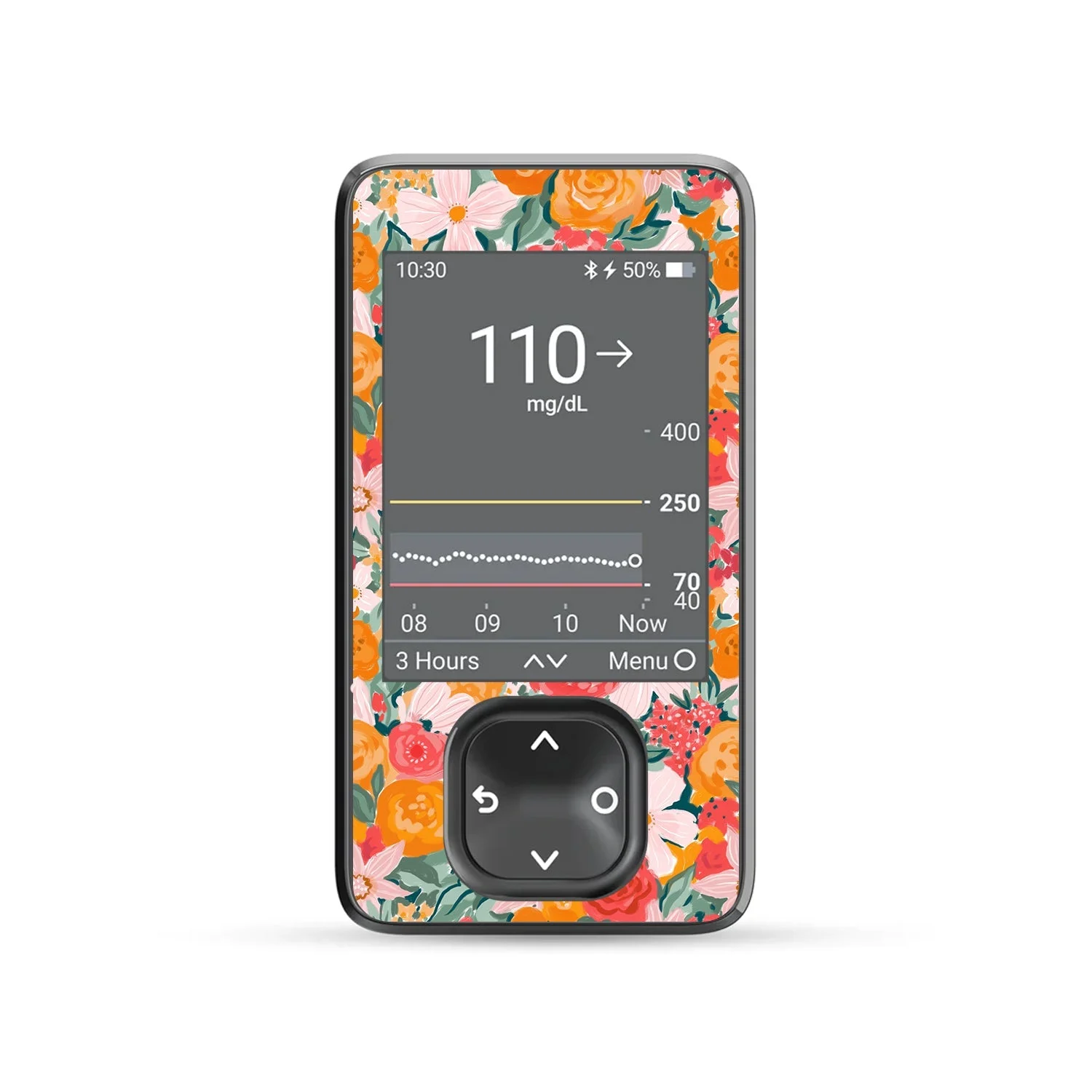 Blush Blossom DEXCOM G7 Touchscreen Receiver Sticker