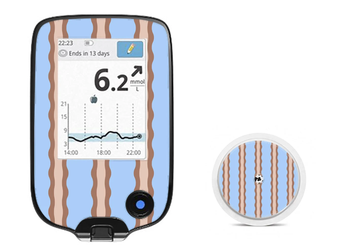 Boardwalk Waves Freestyle Libre 2 Sticker - Pump Peelz