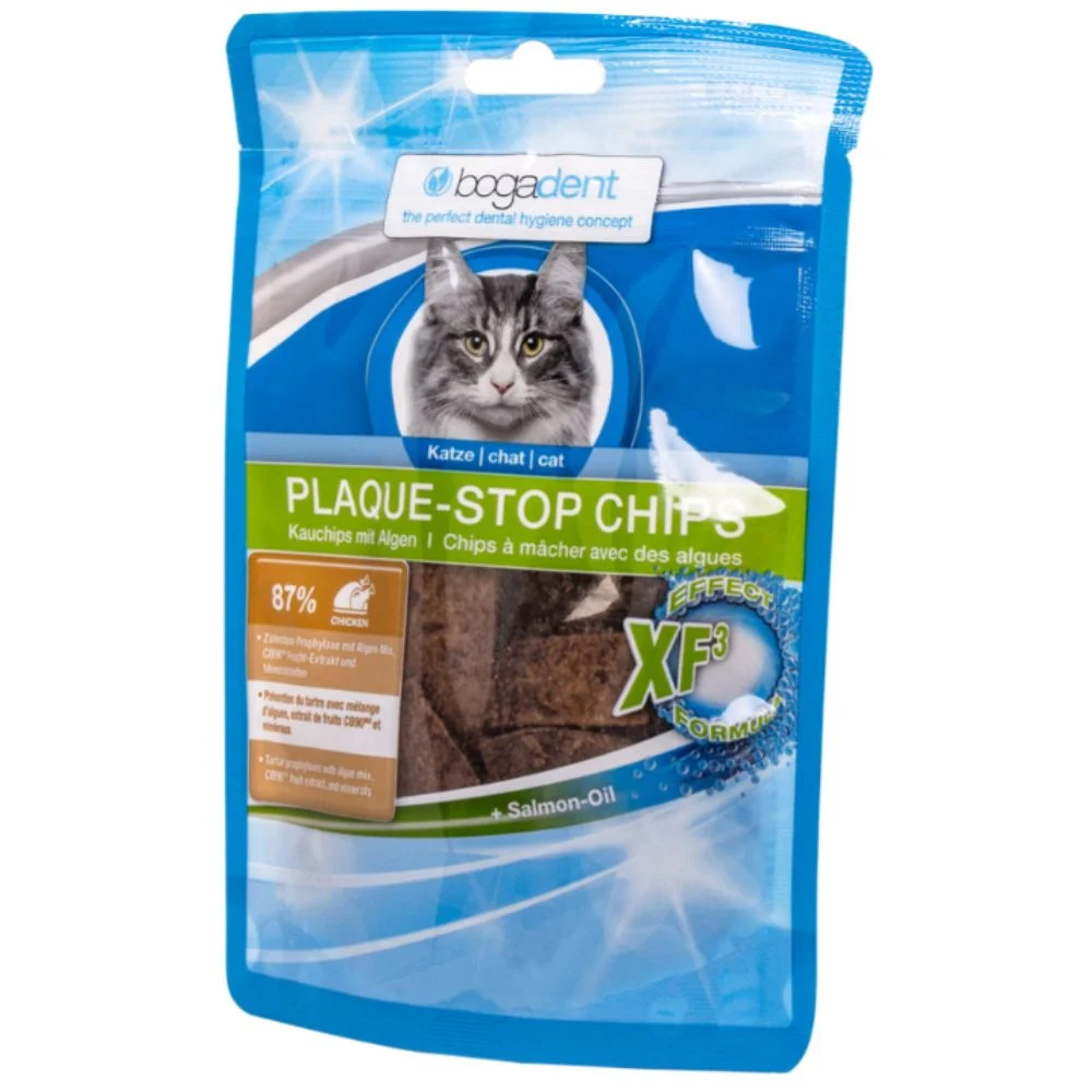 Bogar Bogadent Plaque-Stop Chips Oral Hygiene Snacks for Cats