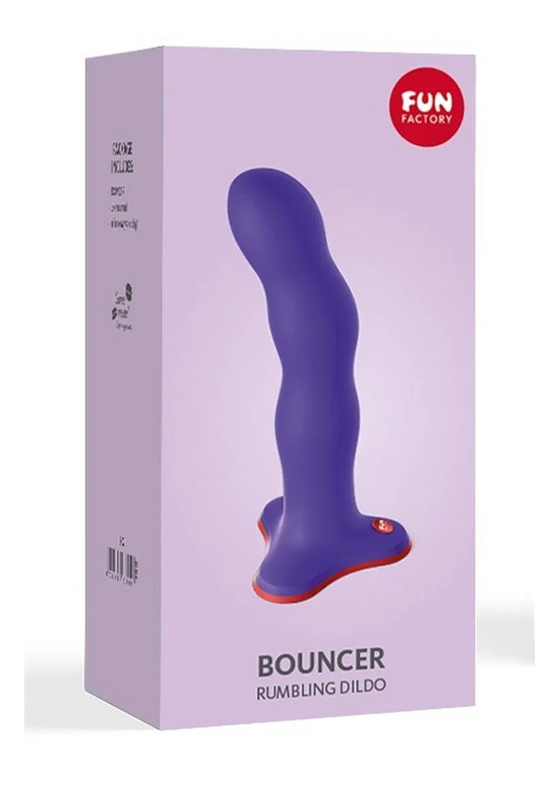Bouncer Silicone Rumbling Dildo with Weighted Balls