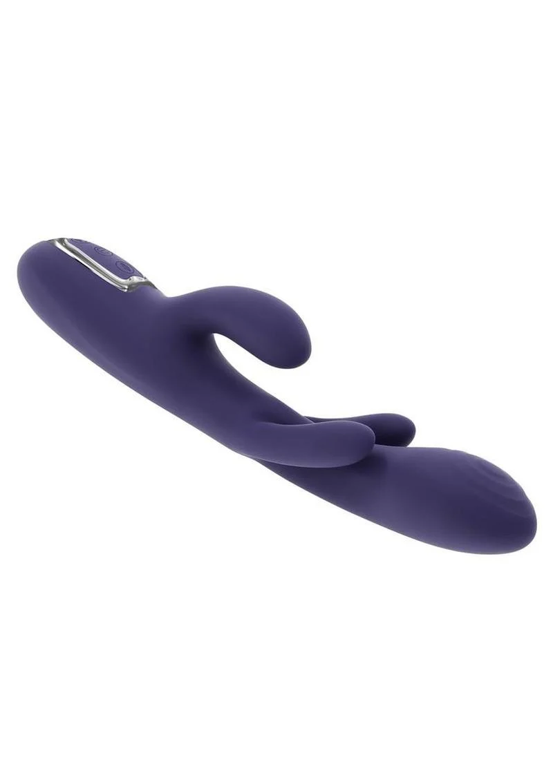 Bow Down Rechargeable Silicone Vibrator with Clitoral Stimulator