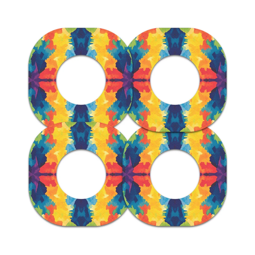 Bright Tie Dye Dexcom G7 and Stelo Patch Tape - Pump Peelz
