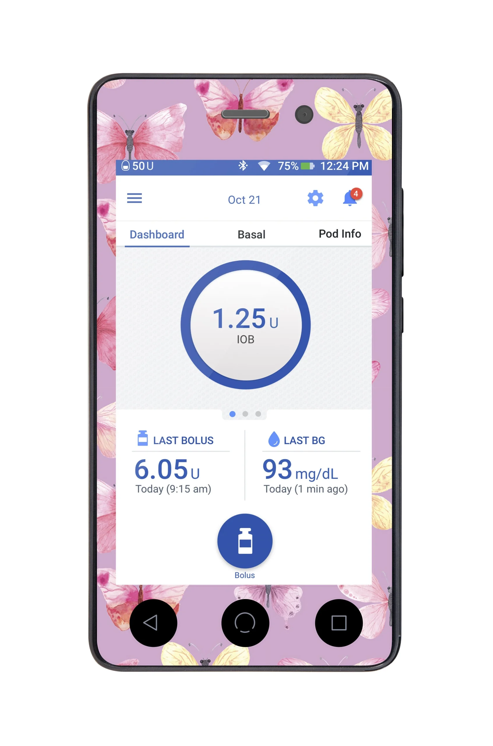Butterflies Sticker for Omnipod DASH PDM – Pump Peelz