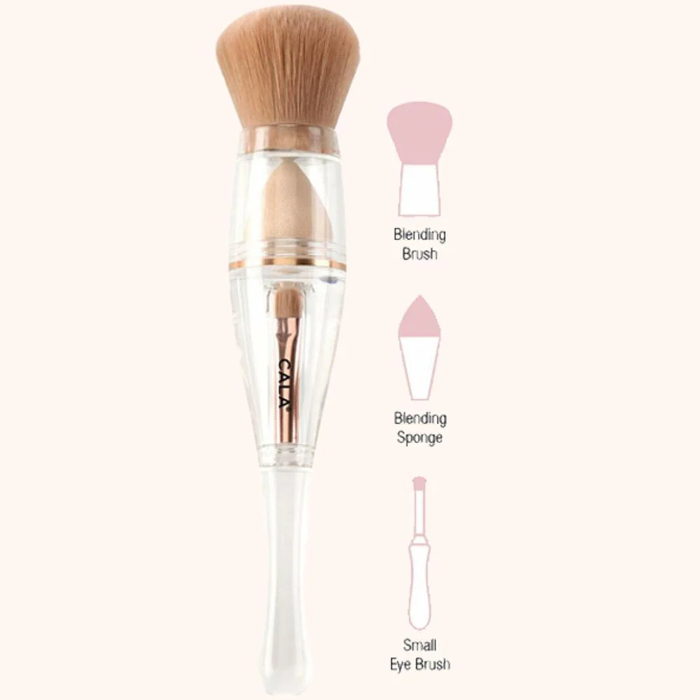 Cala Complexion Trio Round 3 in 1 Brush with Blending Sponge
