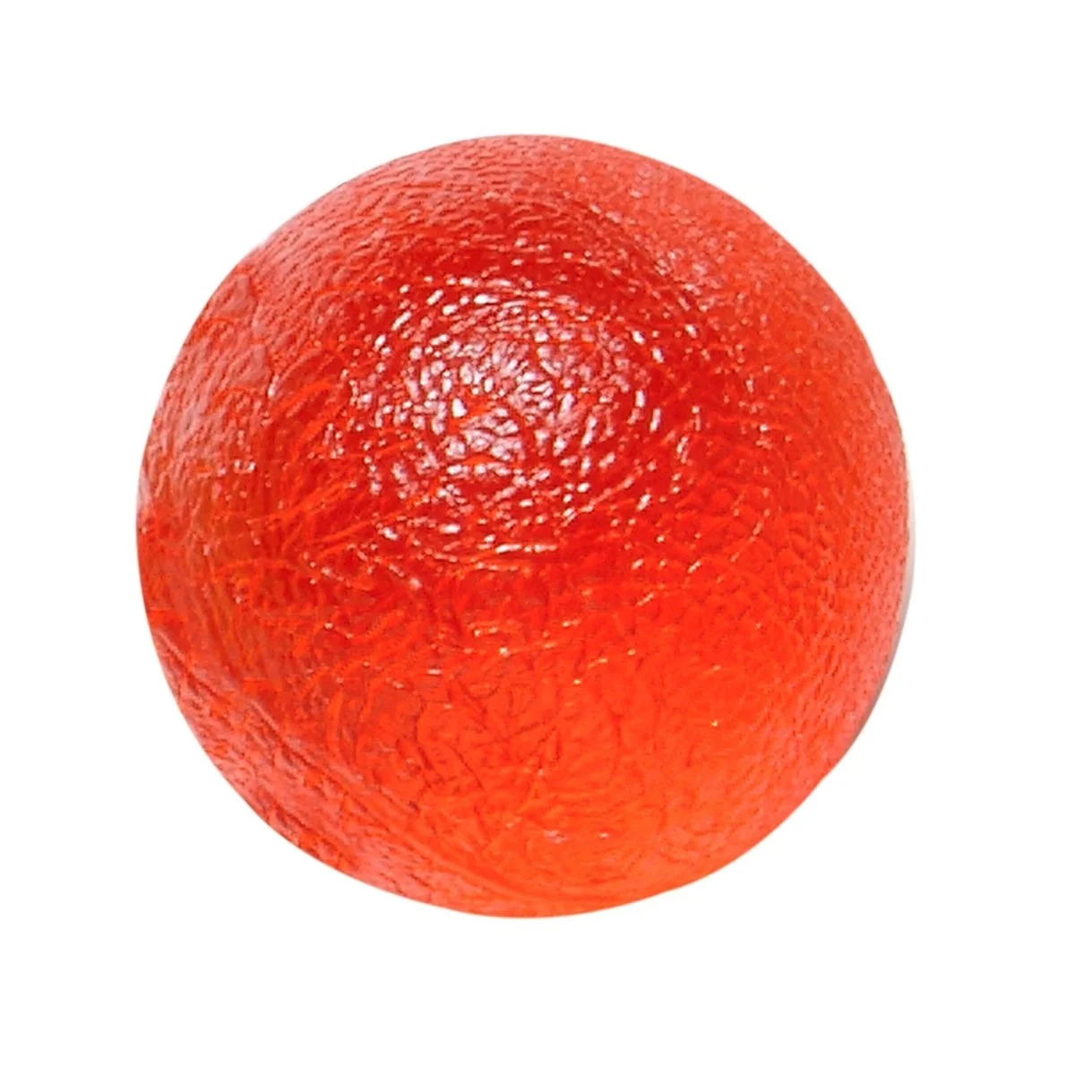 CanDo Standard Circular Gel Squeeze Ball, Red, Light