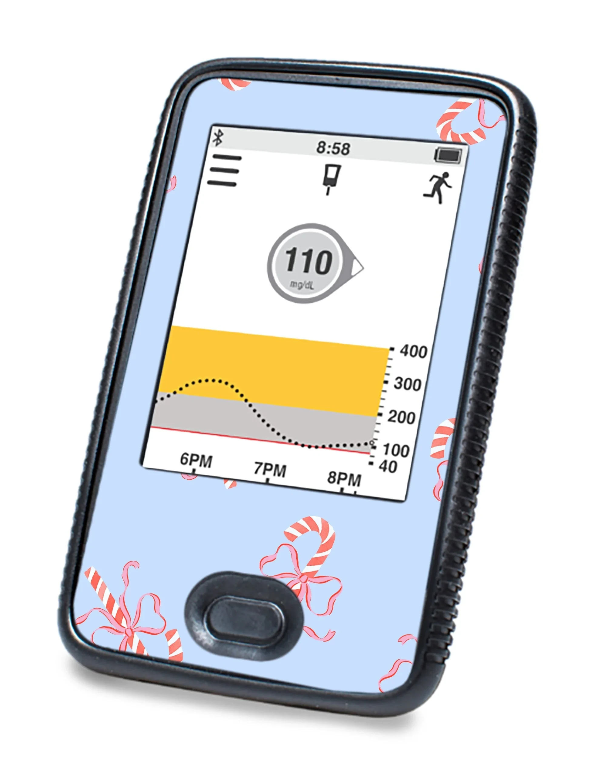 Candy Cane Lane Dexcom G6 Touchscreen Receiver Sticker - Pump Peelz