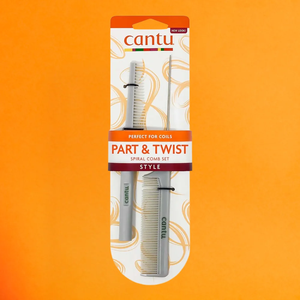 Cantu Accessories Part and Twist Spiral Hair Comb Set