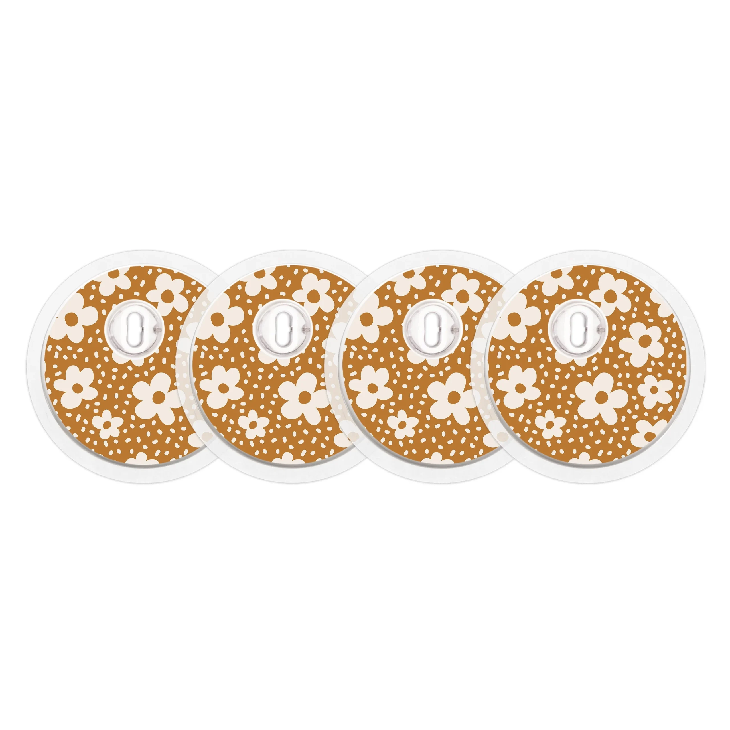Caramel Daisies FreeStyle Libre 3 Plus & LingoSensor Sticker - Pump Peelz