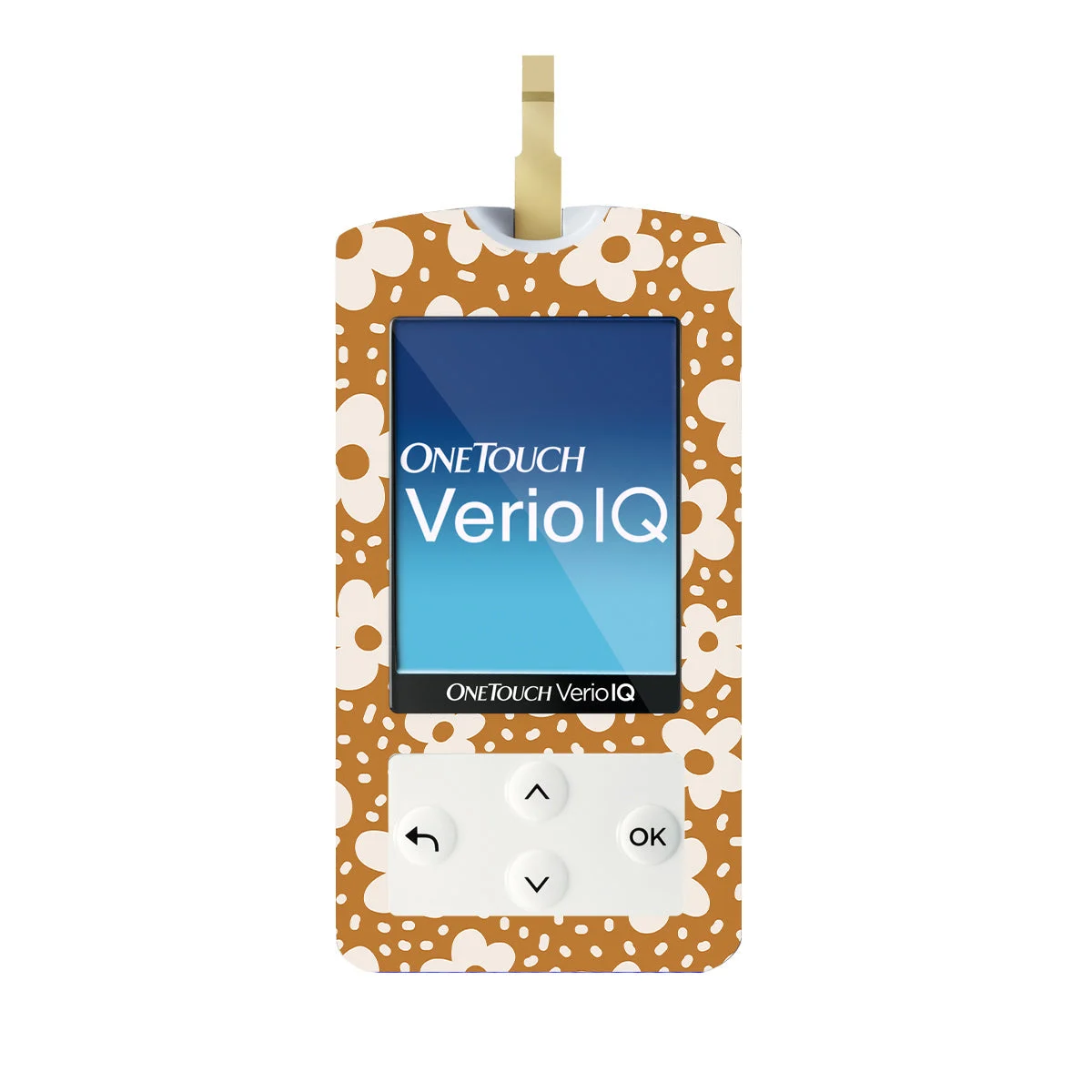Caramel Daisies OneTouch Verio IQ Glucometer Sticker - Pump Peelz