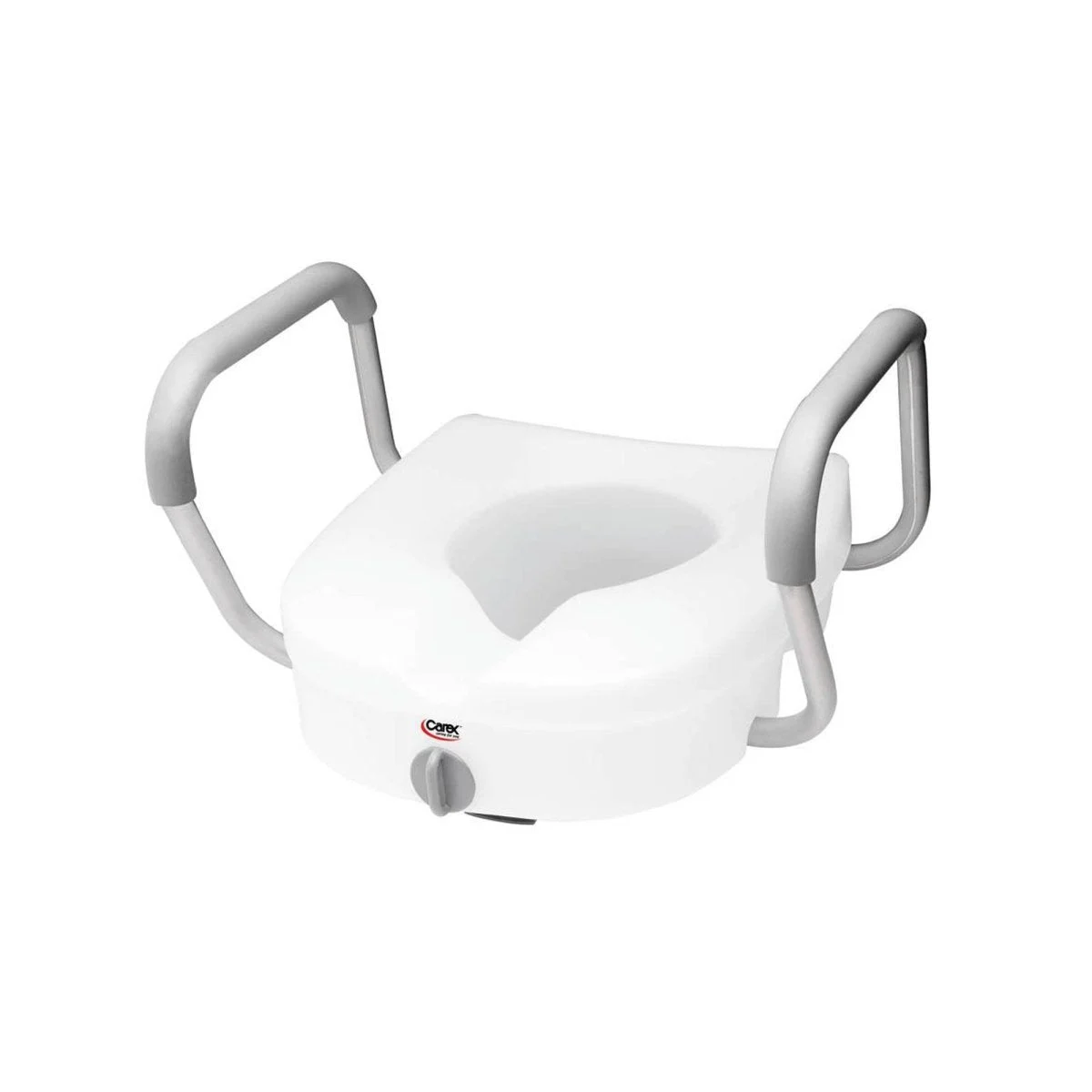 Carex E-Z Lock Raised Toilet Seat with Adjustable Armrests