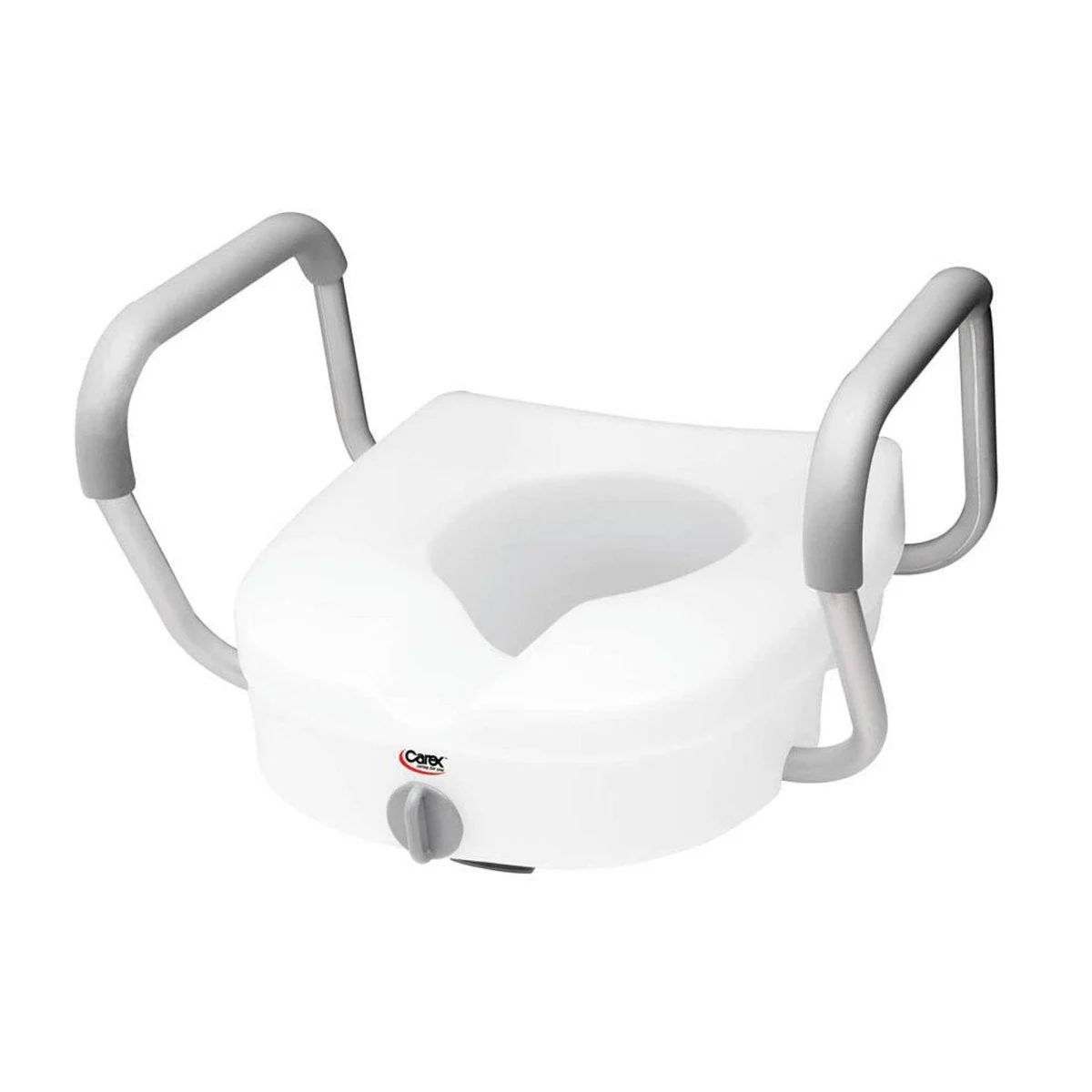 Carex E-Z Lock Raised Toilet Seat with Armrests