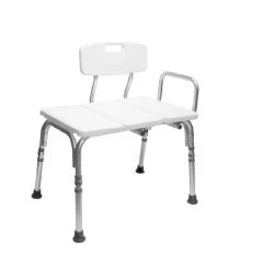 Carex Knocked Down Bath Transfer Bench with Arm Rail