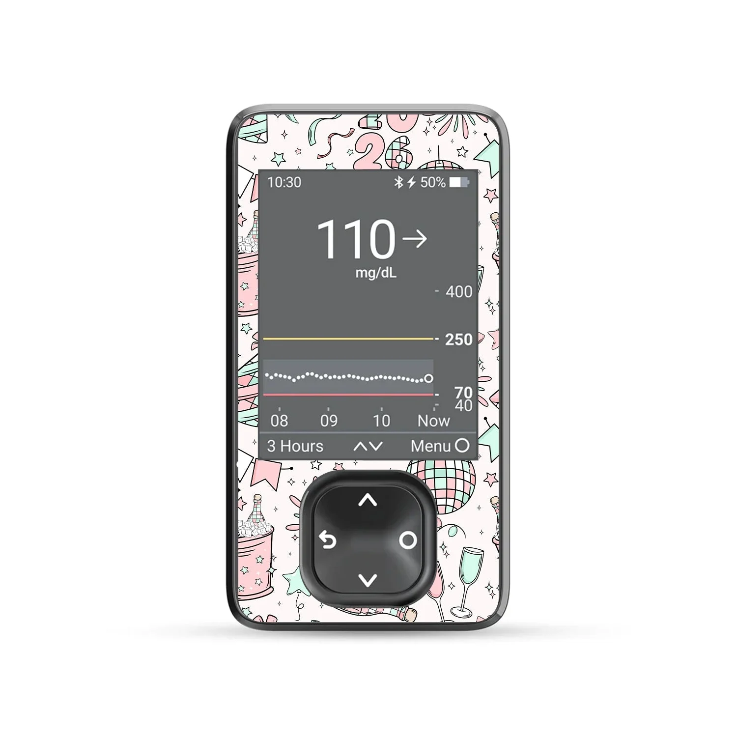 Cheers to '26 Dexcom G7 and G6 Touchscreen Receiver Sticker - Pump Peelz