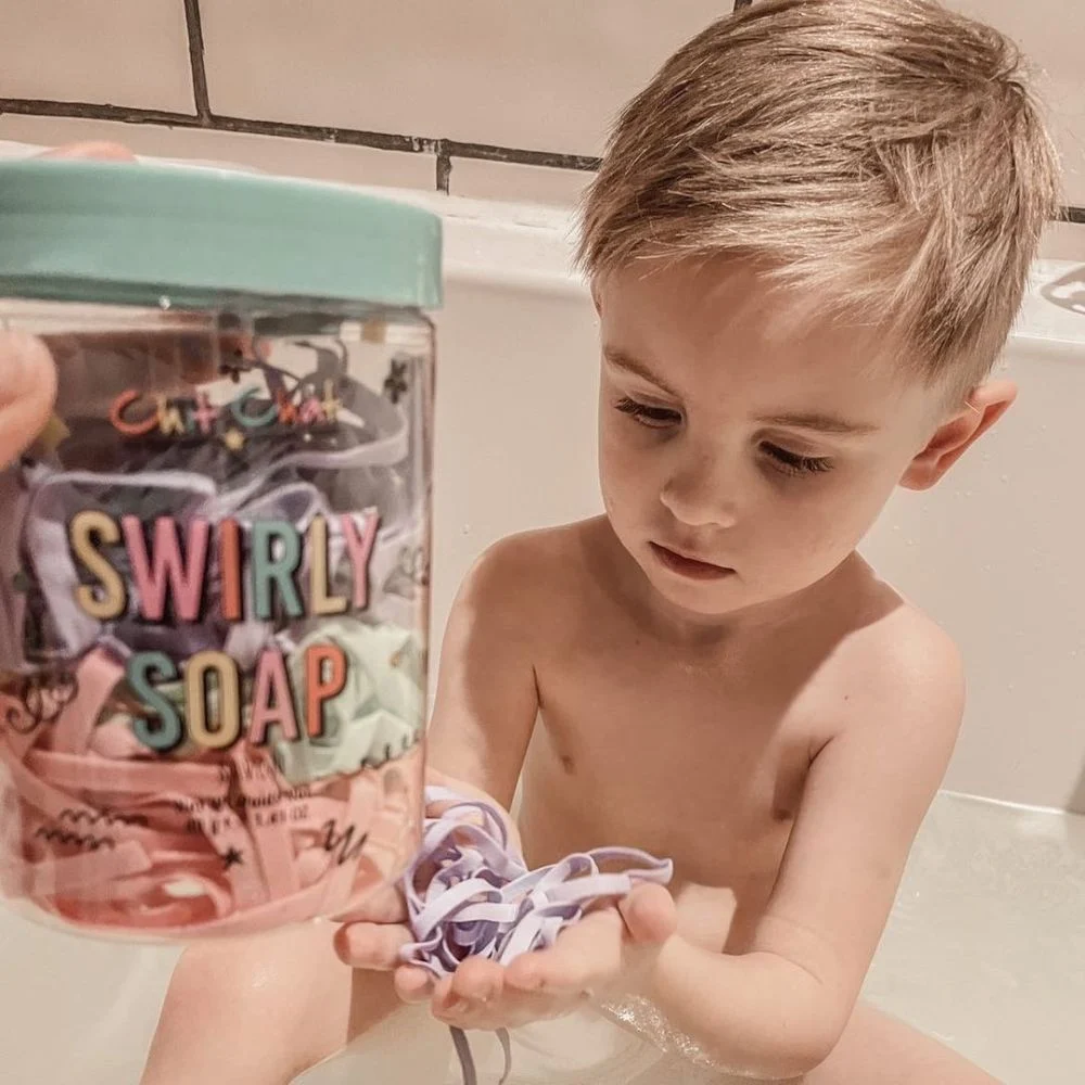 Chit Chat Swirly Soap with Fruity Grape Fragrance