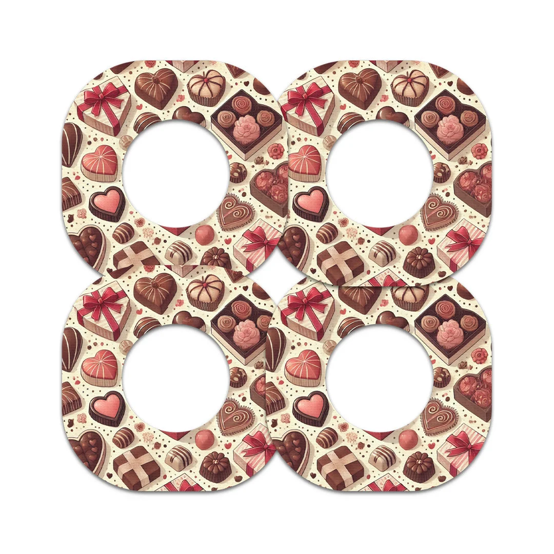 Chocolate Love Dexcom G7 and Stelo Patch Tape - Pump Peelz