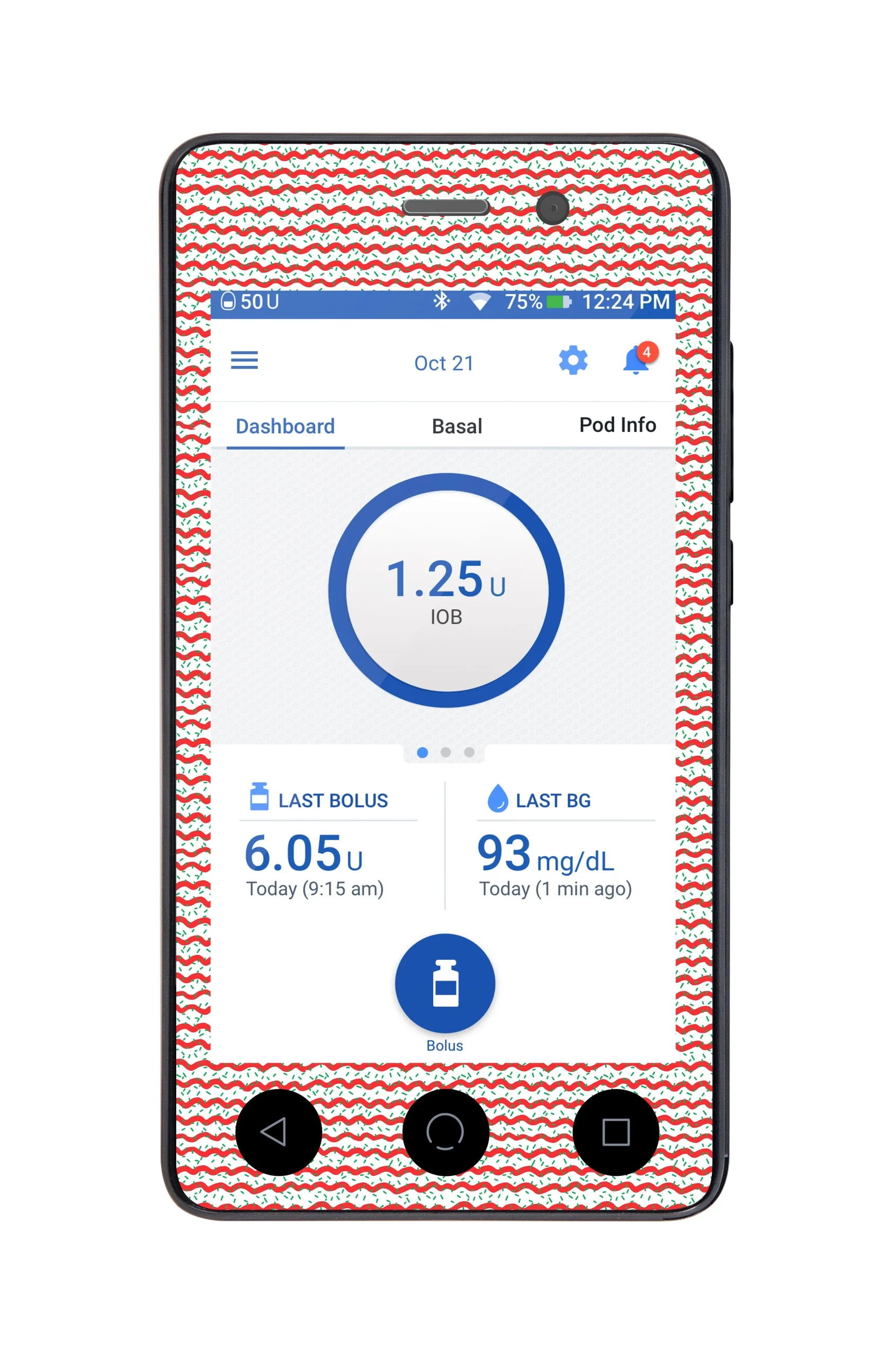 Christmas Icing Sticker for Omnipod DASH PDM – Pump Peelz